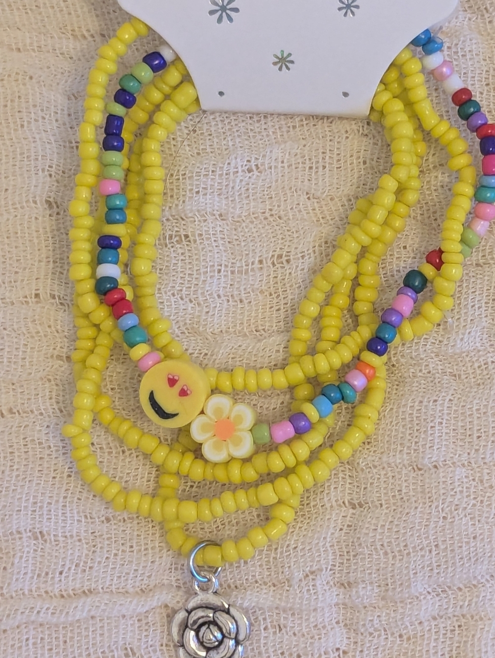 Smiley Beaded Stack Bracelet Boho Charm Style Choose Your Color - Picture 5 of 8